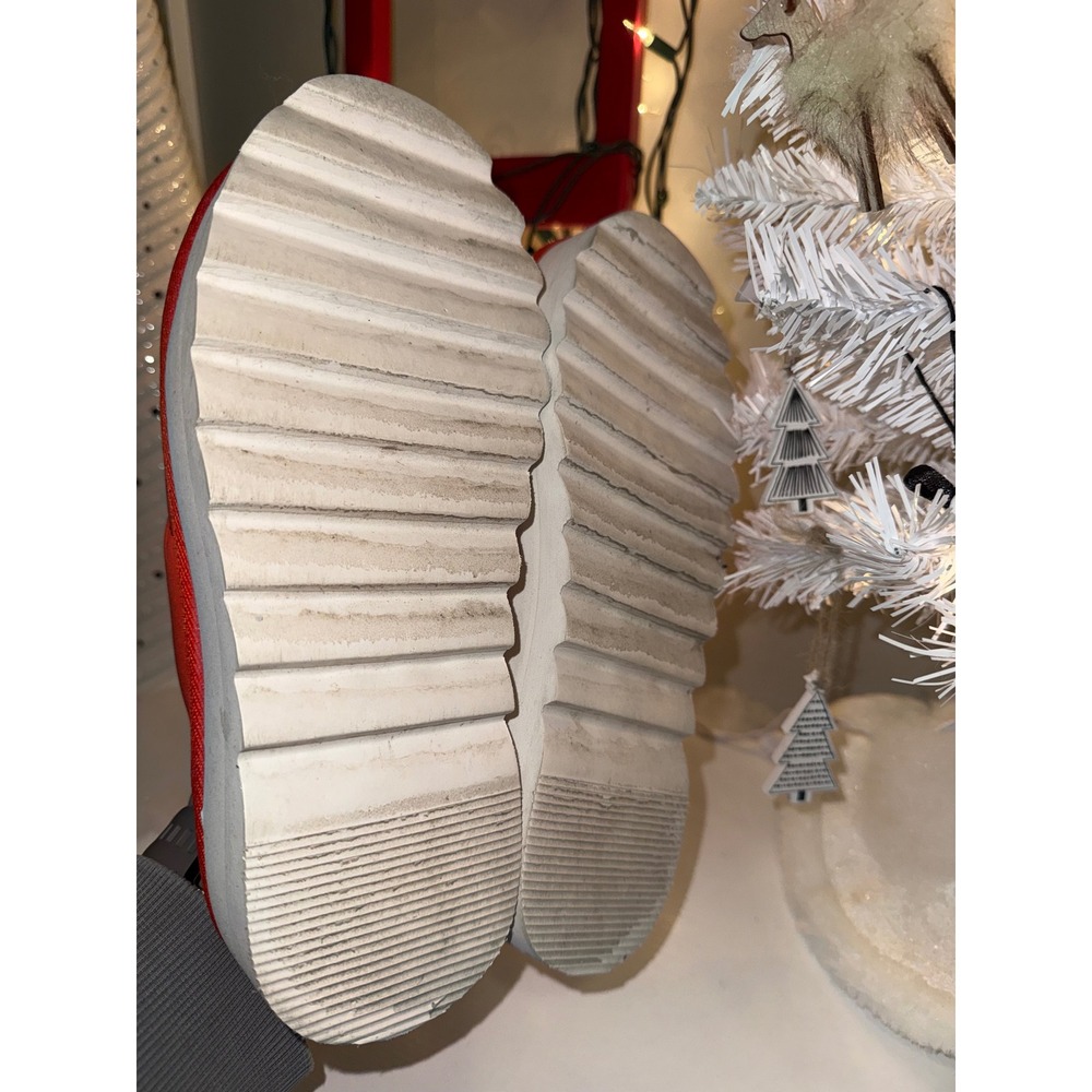 Maeve Anthropologie Orange Puffer Platform Slippers Cozy Faux Fur Lined Size S - Picture 6 of 7